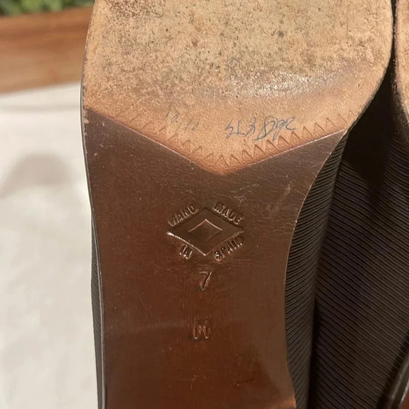 Vintage Donald J Pliner women’s block heel dress shoes‎ brown size 7 EUC - Picture 6 of 6